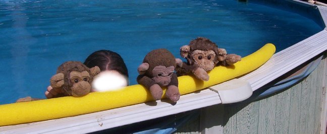 Taking a short break. Always a good idea when you swim. 
