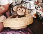 Here is a picture of my sister Mary Tyler Monkey relaxing in a hat. -- Ross