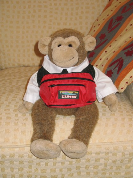 James packed and ready to go