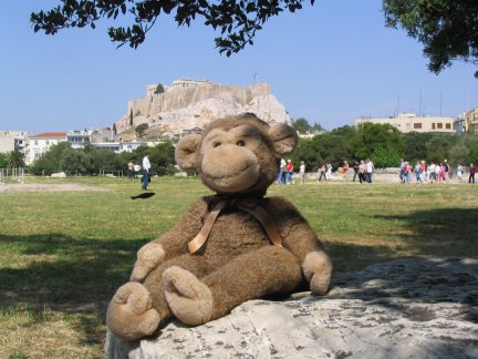 James sightseeing in Greece