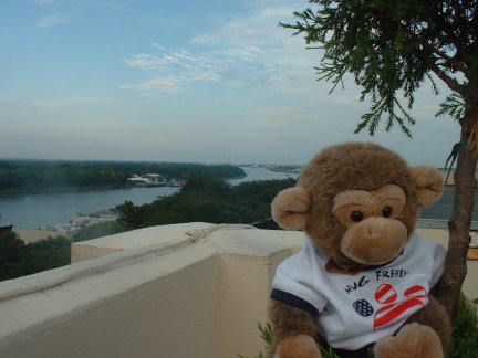 Jimby on hotel roof in Savannah