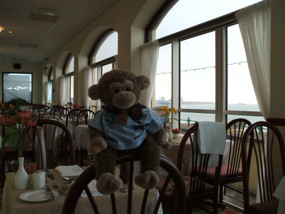 Jimby in the restaurant