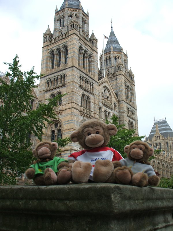 Jimby and twins at Natural History Museum